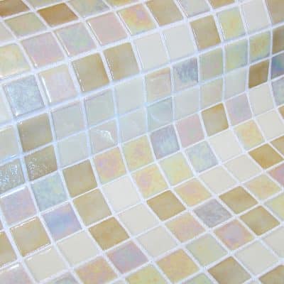 The glass mosaic tile Argo is a glow in the dark glass mosaic tile.