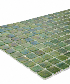 Green Pearl Iridescent Glass Mosaic Pool Tile – Iridescent Collection