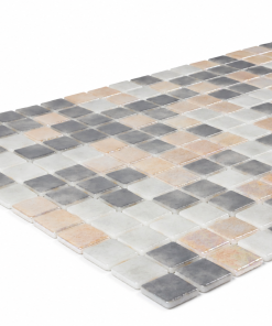 Moon Iridescent Glass Mosaic Pool Tile – Silver Grey & Pearl