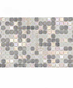 Moon Iridescent Glass Mosaic Pool Tile – Silver Grey & Pearl