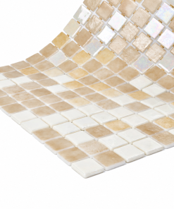 Sahara Golden Beige Iridescent Glass Mosaic Pool Tile – Iridescent Collection