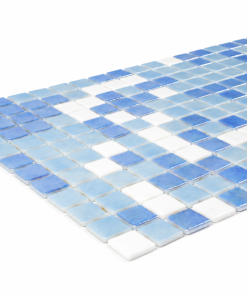 Sky Light Blue Iridescent Glass Mosaic Pool Tile – Iridescent Collection