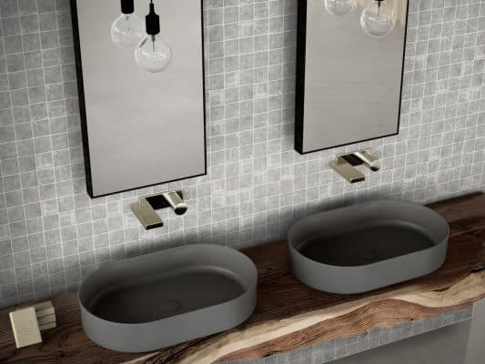 Glass mosaic tile for bathroom