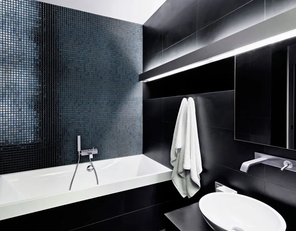 Glass mosaic tile for bathroom