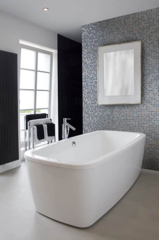 Glass mosaic tile for bathroom