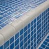 White Corner Edge Glass Mosaic Piece