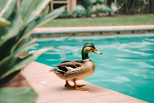 duck in the pool