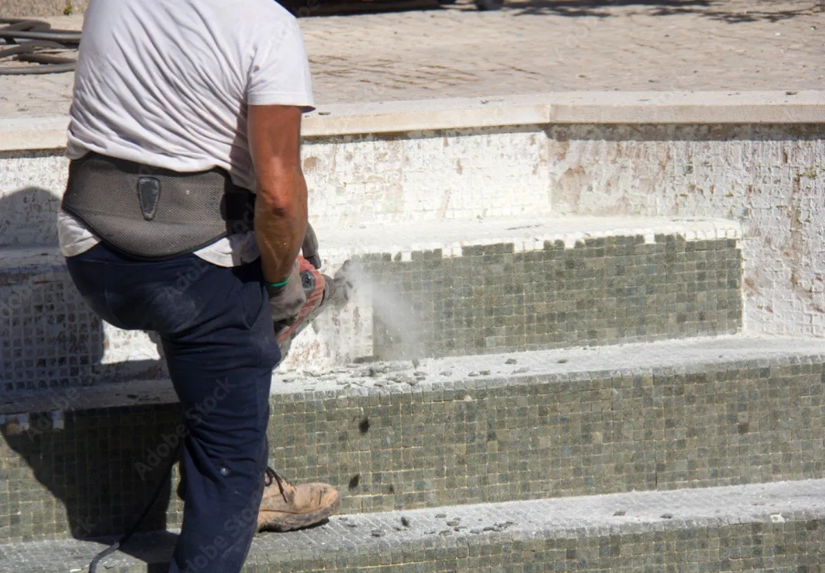 Pool Tile Falling Off