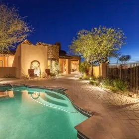 decorate backyard with a pool