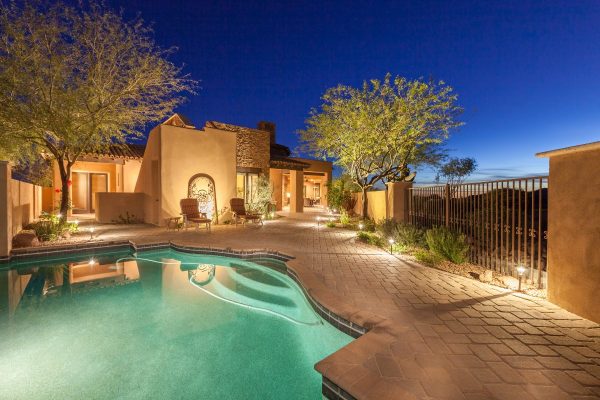 decorate backyard with a pool