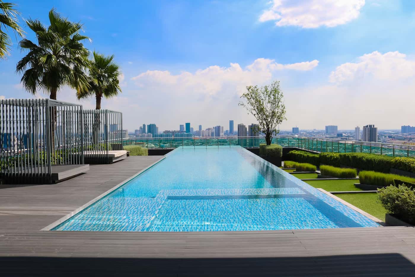 Pool at sunset