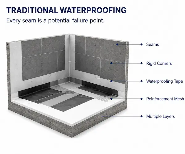 Traditional waterproofing