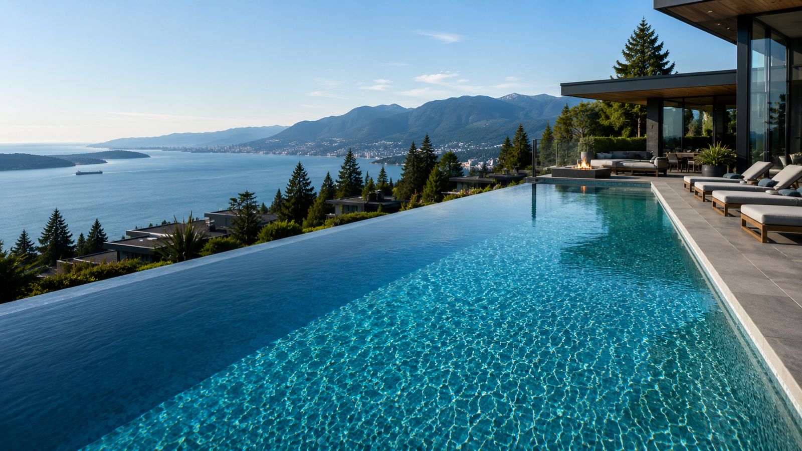 Luxury glass pool tiles