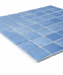Azur Blue Iridescent Glass Mosaic Tile for Pools – Iridescent Collection