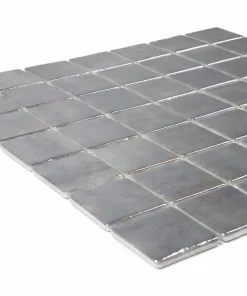 Cuarzo Silver Grey Iridescent Glass Mosaic Pool Tile – Iridescent Collection