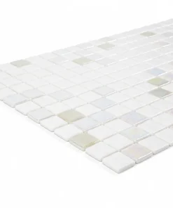 Diamond White Iridescent Glass Mosaic Tile for Pools – Iridescent Collection