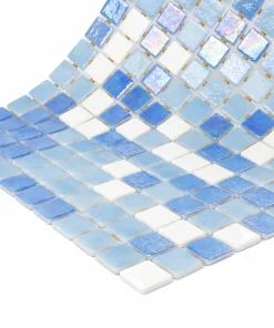 Sky Light Blue Iridescent Glass Mosaic Pool Tile – Iridescent Collection