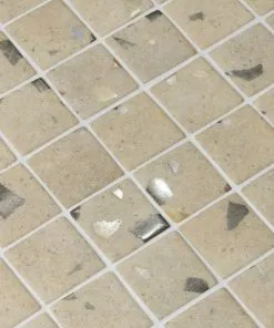 Terrazzo Clay 50 mm glass mosaic pool tile