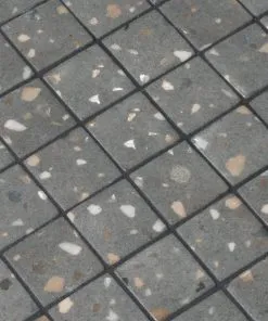 Terrazzo Grey 50 mm glass mosaic pool tile