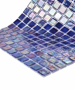 Zafiro Sapphire Blue Iridescent Glass Mosaic Pool Tile – Iridescent Collection